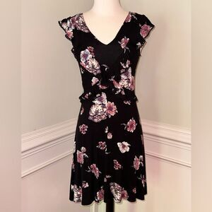 American Rag Floral Dress, Flutter Sleeves with Ruffles, A-Line, Women’s Size XS